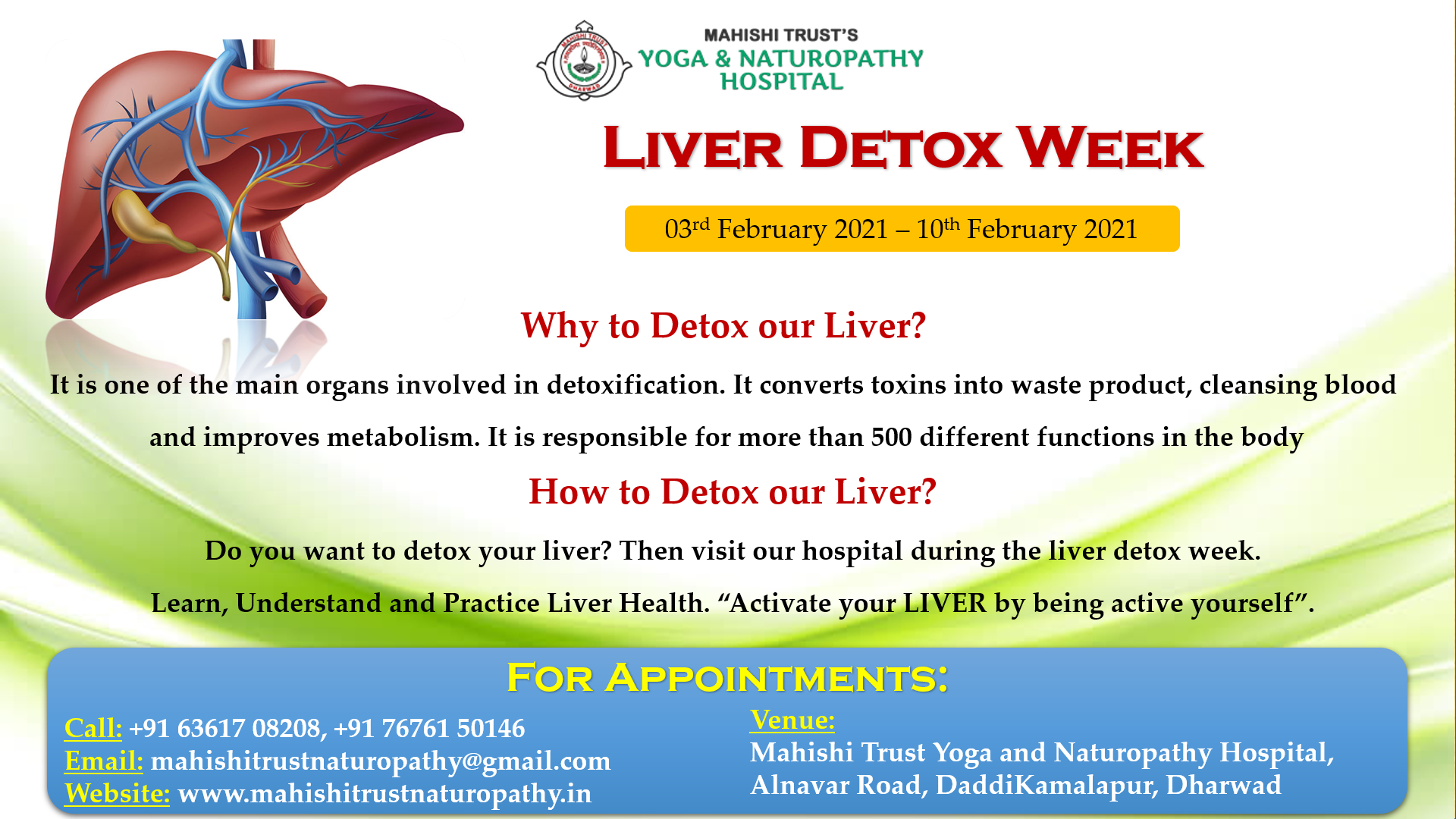 Liver Detox Week 03rd – 10th February 2021